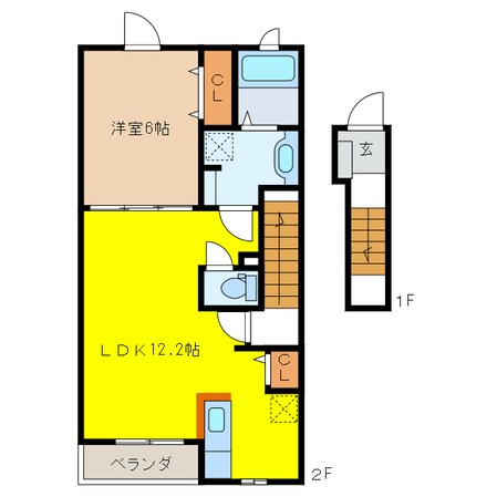 コンフォート南鶉Ⅱの物件間取画像